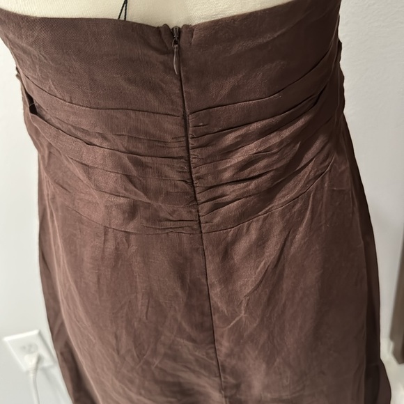 NWT 🏷️ DISSH harrier dark chocolate linen maxi dress US 6 size - Picture 12 of 13